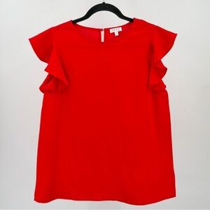 TCEC Scarlet Ruffle Sleeve Blouse